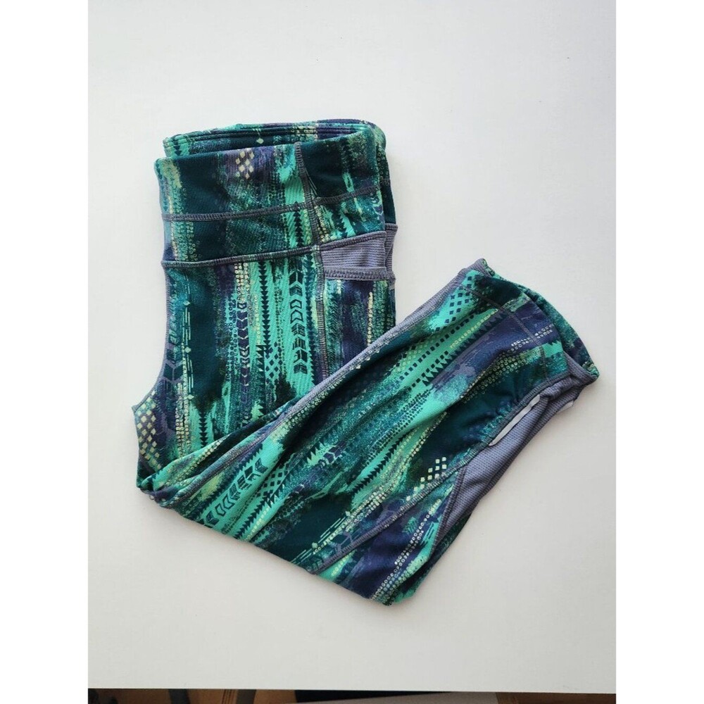 Athleta Women's Crop Capri Leggings, Multicolor Print, Small